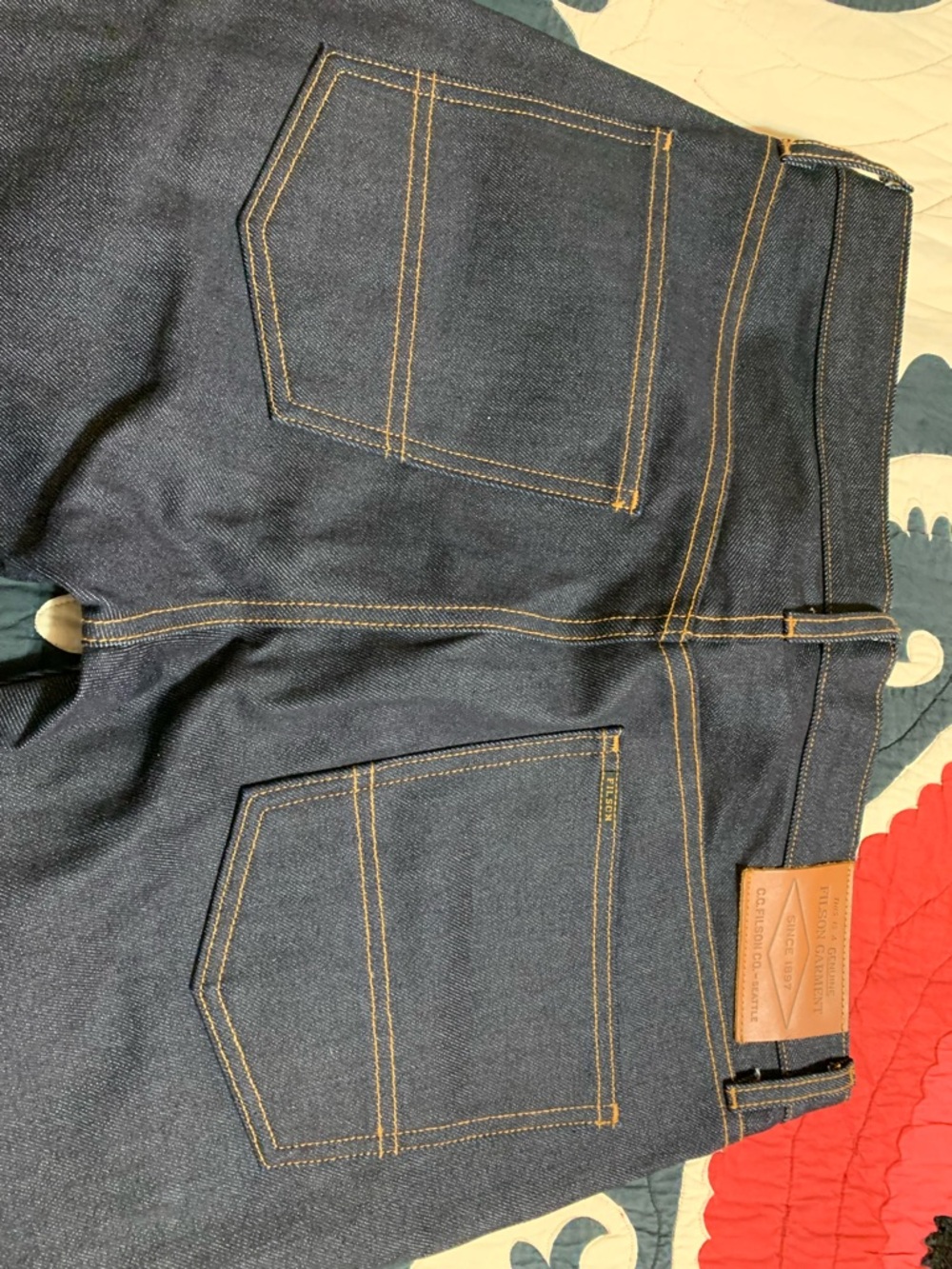 Filson Muleskinner Men's Jeans Navy Blue - Picture 8 of 11